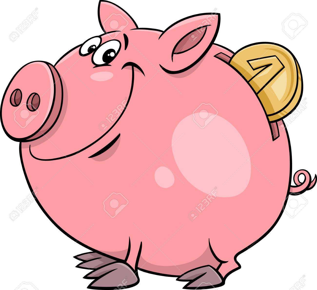 Detail Cute Piggy Bank Clipart Nomer 17