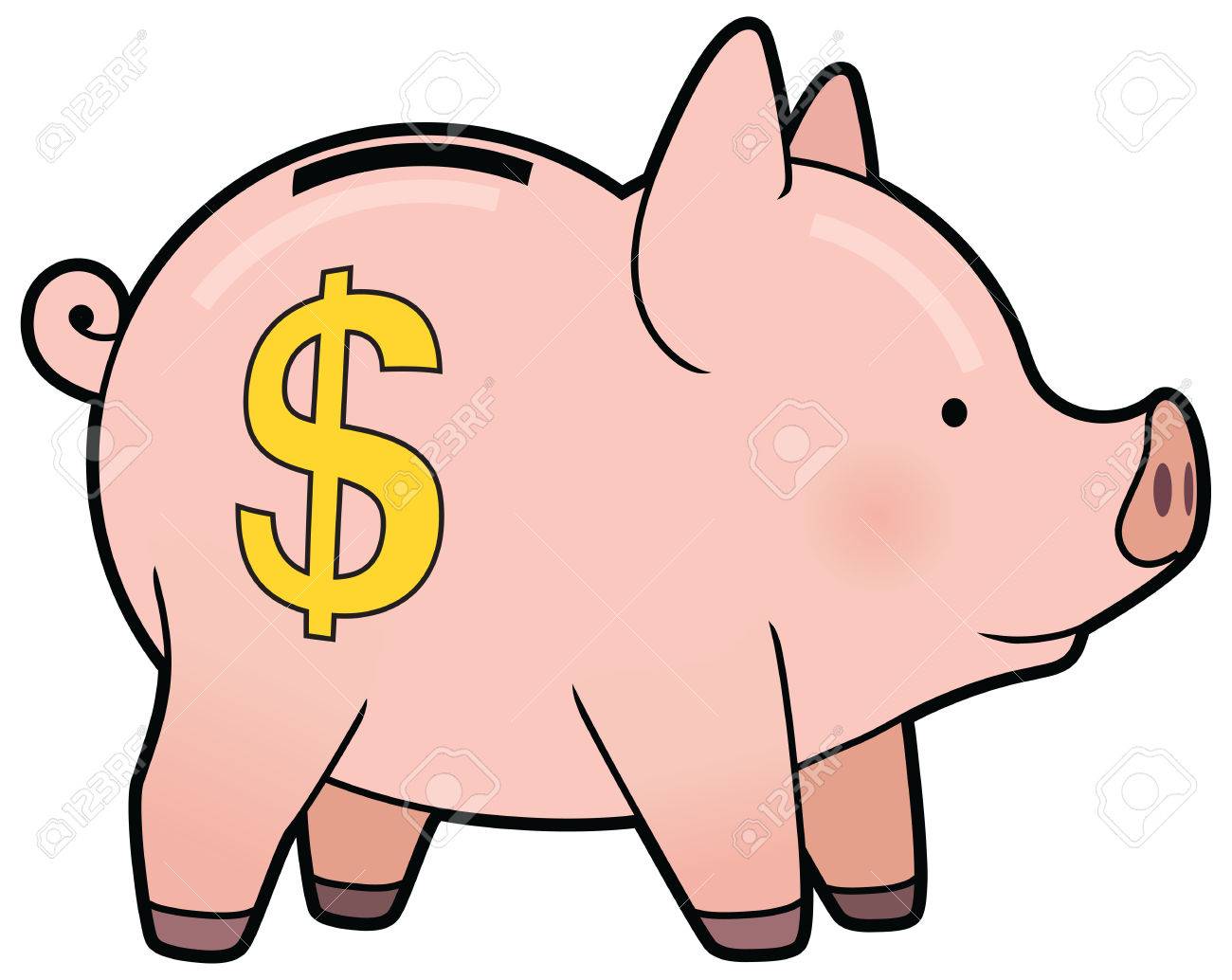 Detail Cute Piggy Bank Clipart Nomer 4