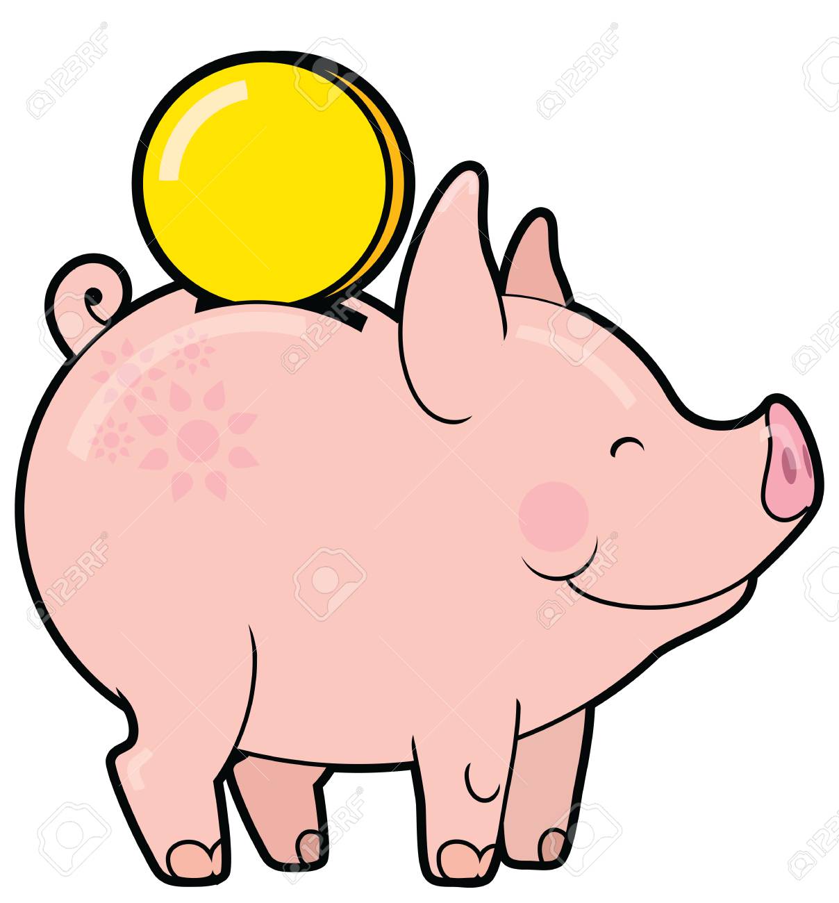 Detail Cute Piggy Bank Clipart Nomer 5