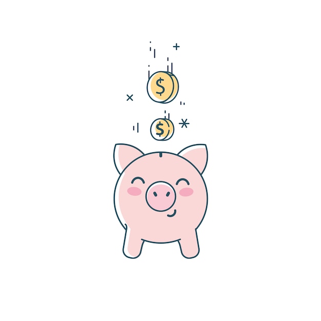 Detail Cute Piggy Bank Clipart Nomer 48