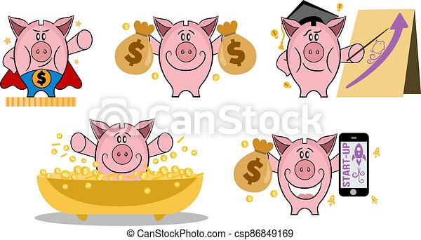 Detail Cute Piggy Bank Clipart Nomer 52