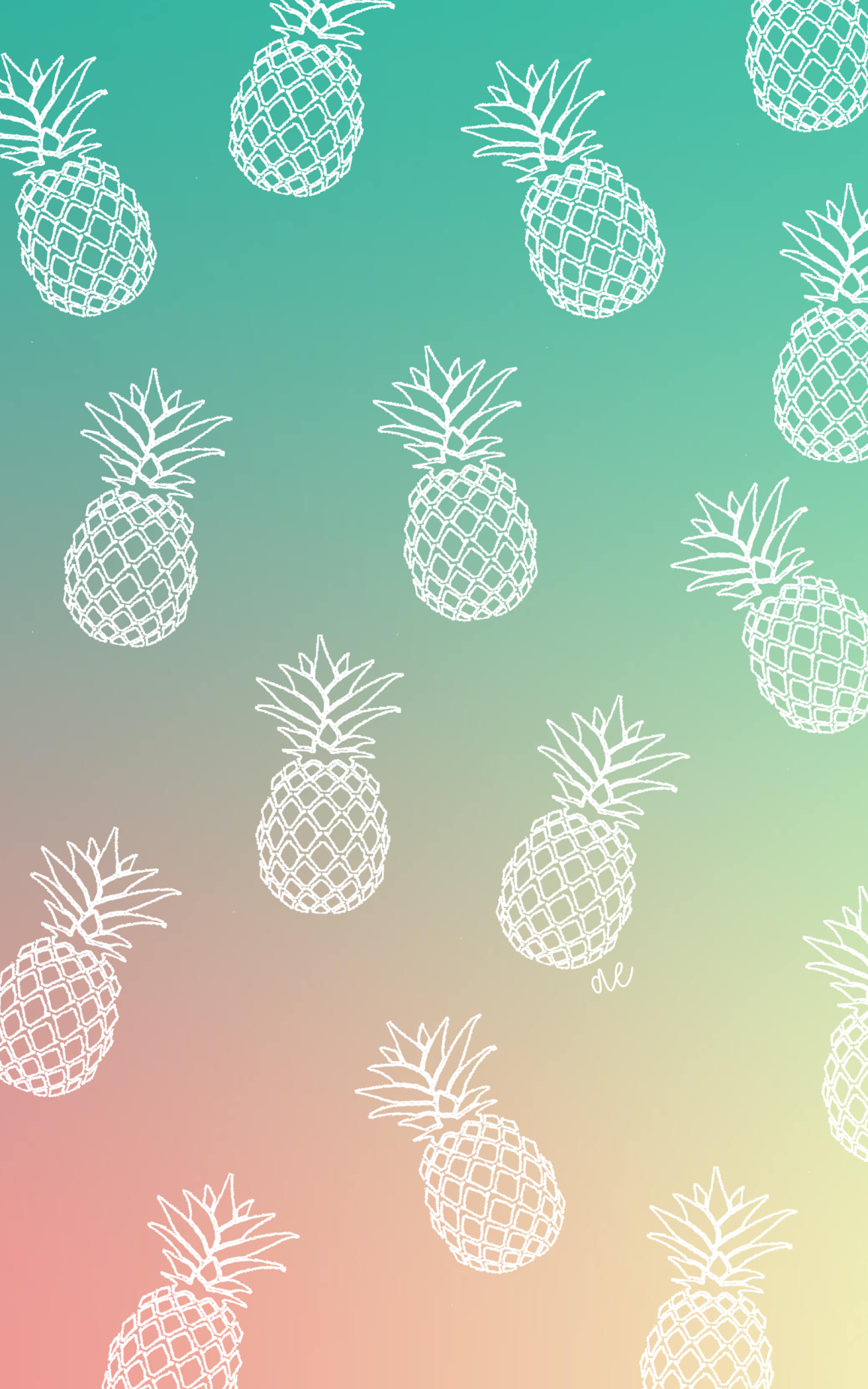 Detail Cute Pineapple Wallpaper For Iphone Nomer 10