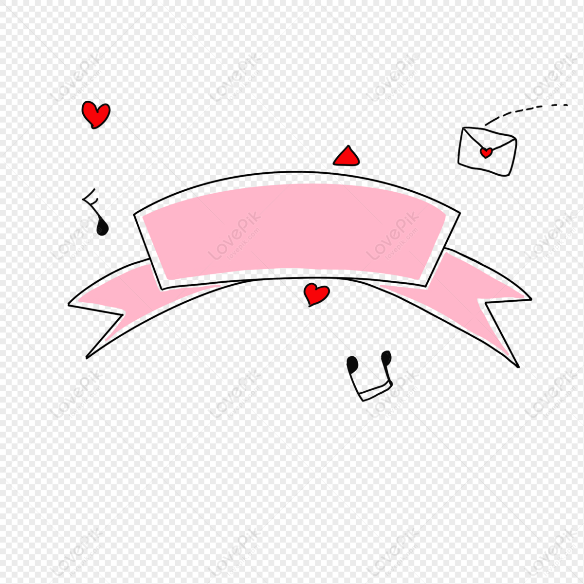 Detail Cute Ribbon Banner Png Nomer 5