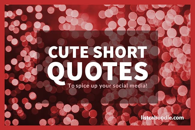 Detail Cute Short Quotes Nomer 52