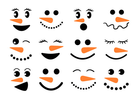 Cute Snowman Face Clipart - KibrisPDR