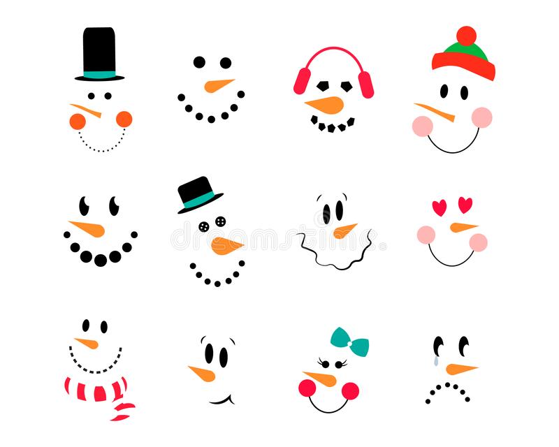 Detail Cute Snowman Face Clipart Nomer 2