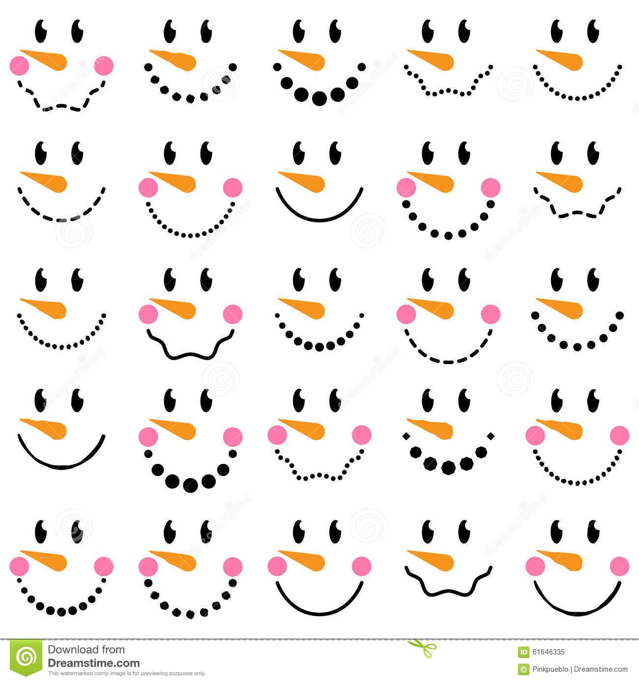 Detail Cute Snowman Face Clipart Nomer 25