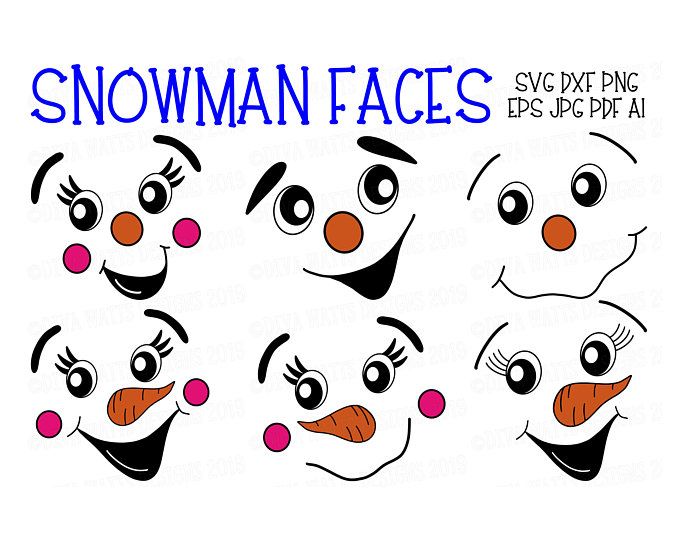 Detail Cute Snowman Face Clipart Nomer 38