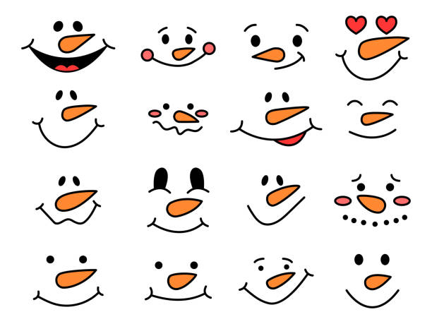 Detail Cute Snowman Face Clipart Nomer 5