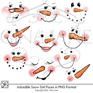 Detail Cute Snowman Face Clipart Nomer 42