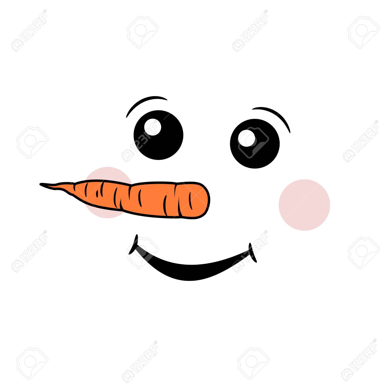 Detail Cute Snowman Face Clipart Nomer 45