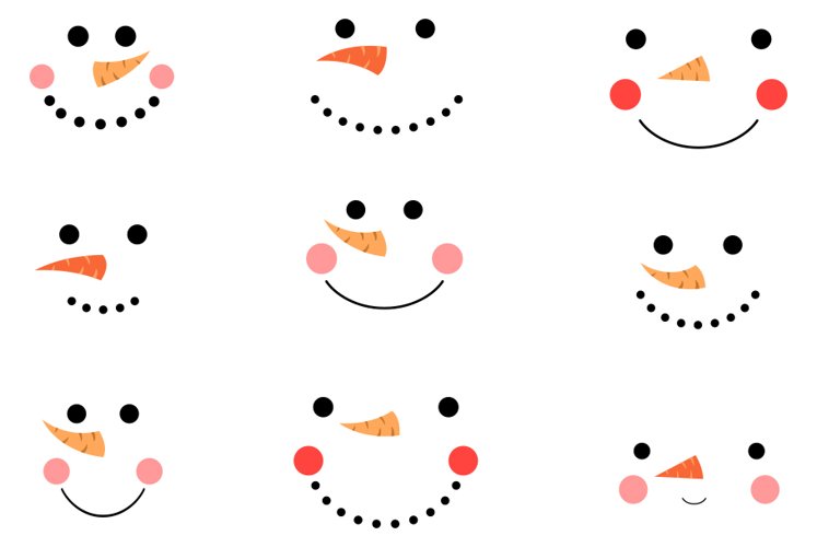 Detail Cute Snowman Face Clipart Nomer 8