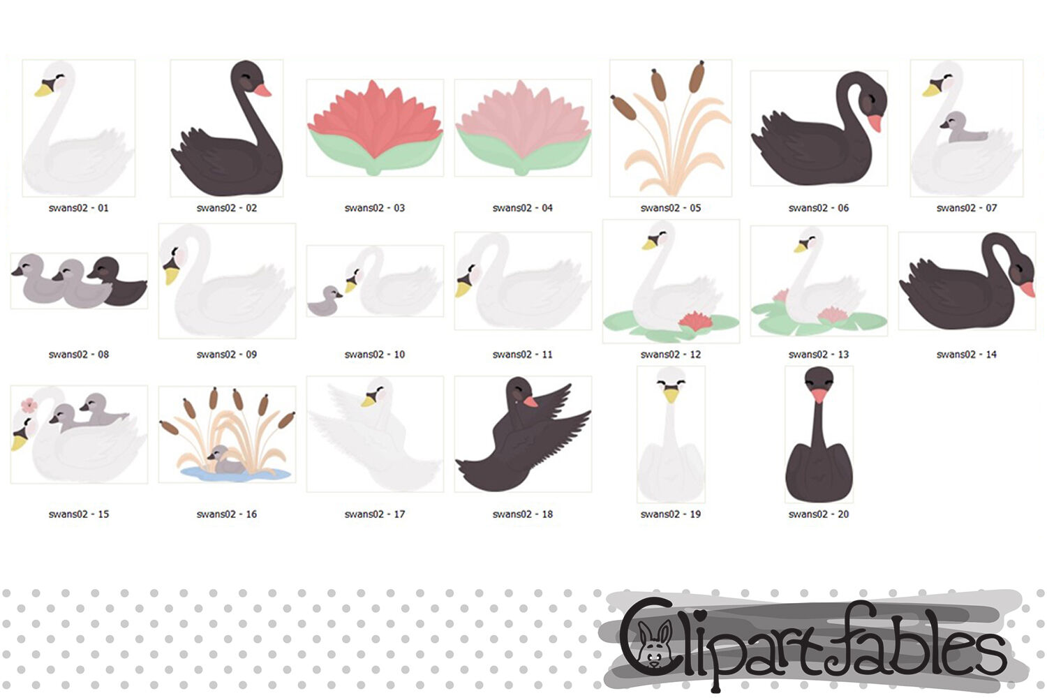 Detail Cute Swan Clipart Nomer 46