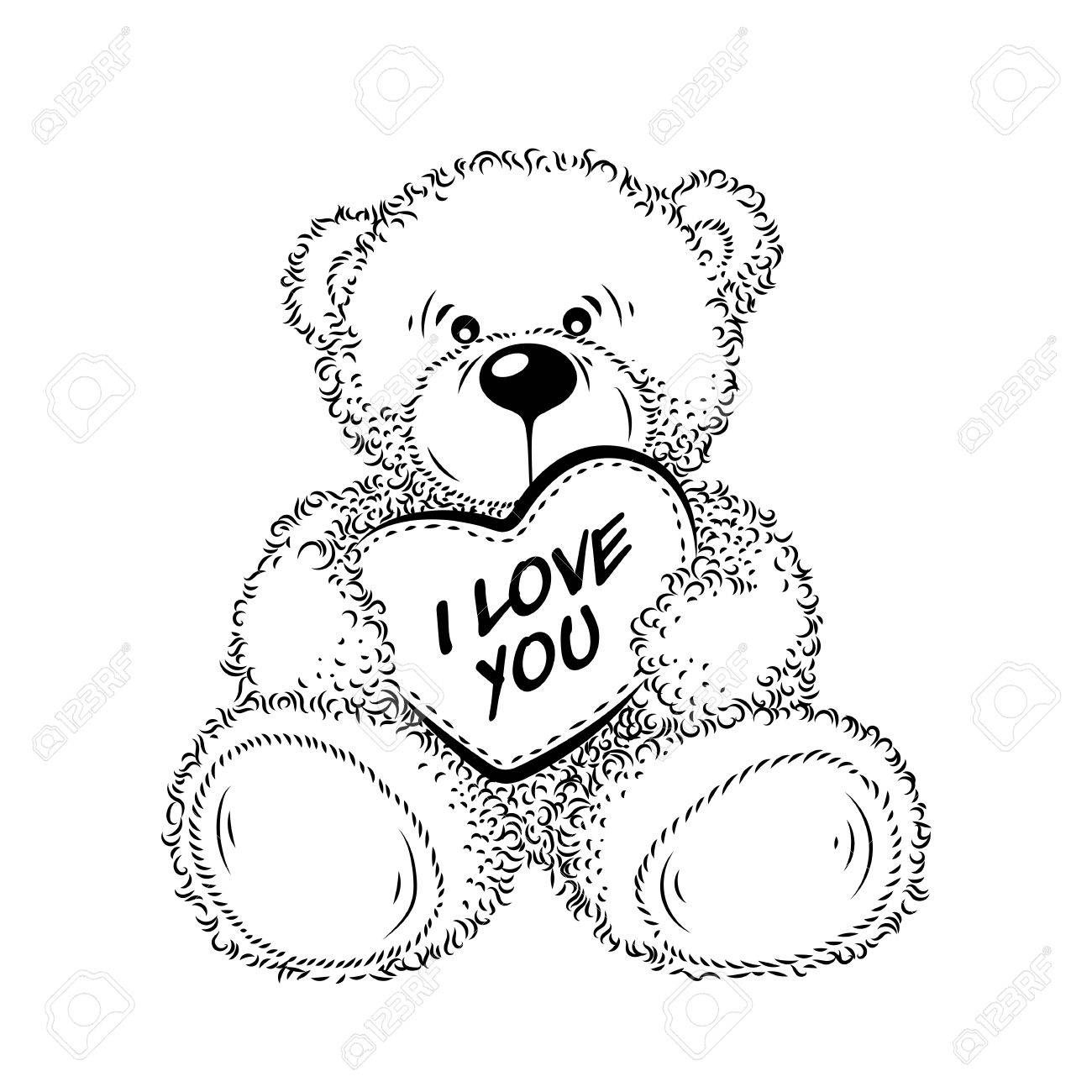 Detail Cute Teddy Bear Sketch Images Nomer 27