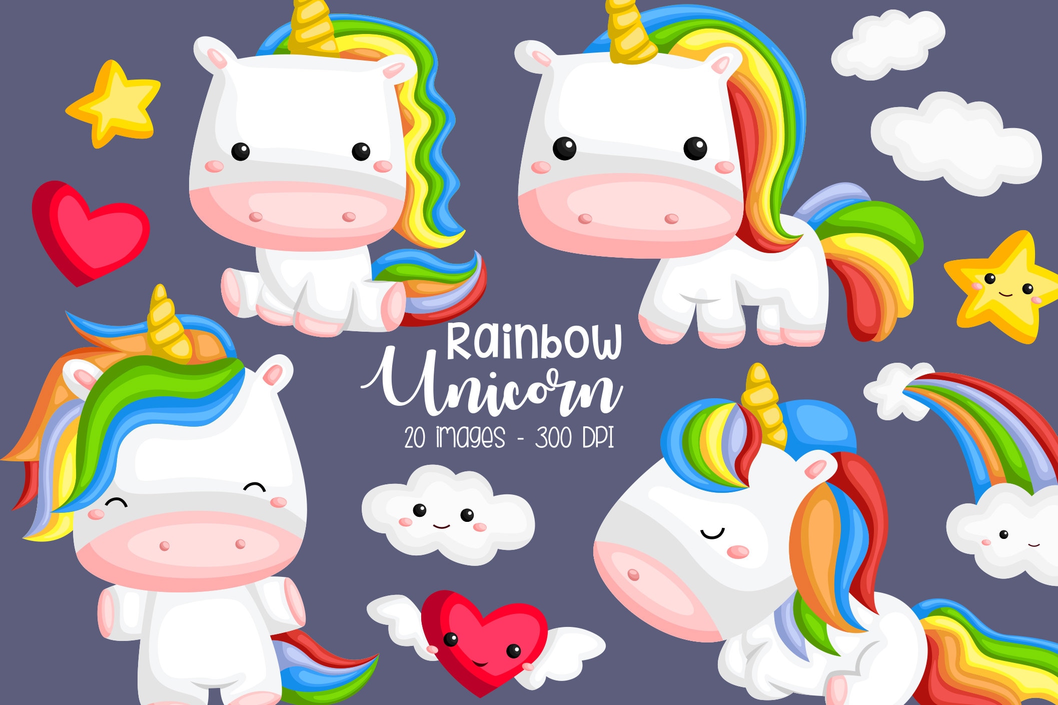 Detail Cute Unicorn Clipart Nomer 48