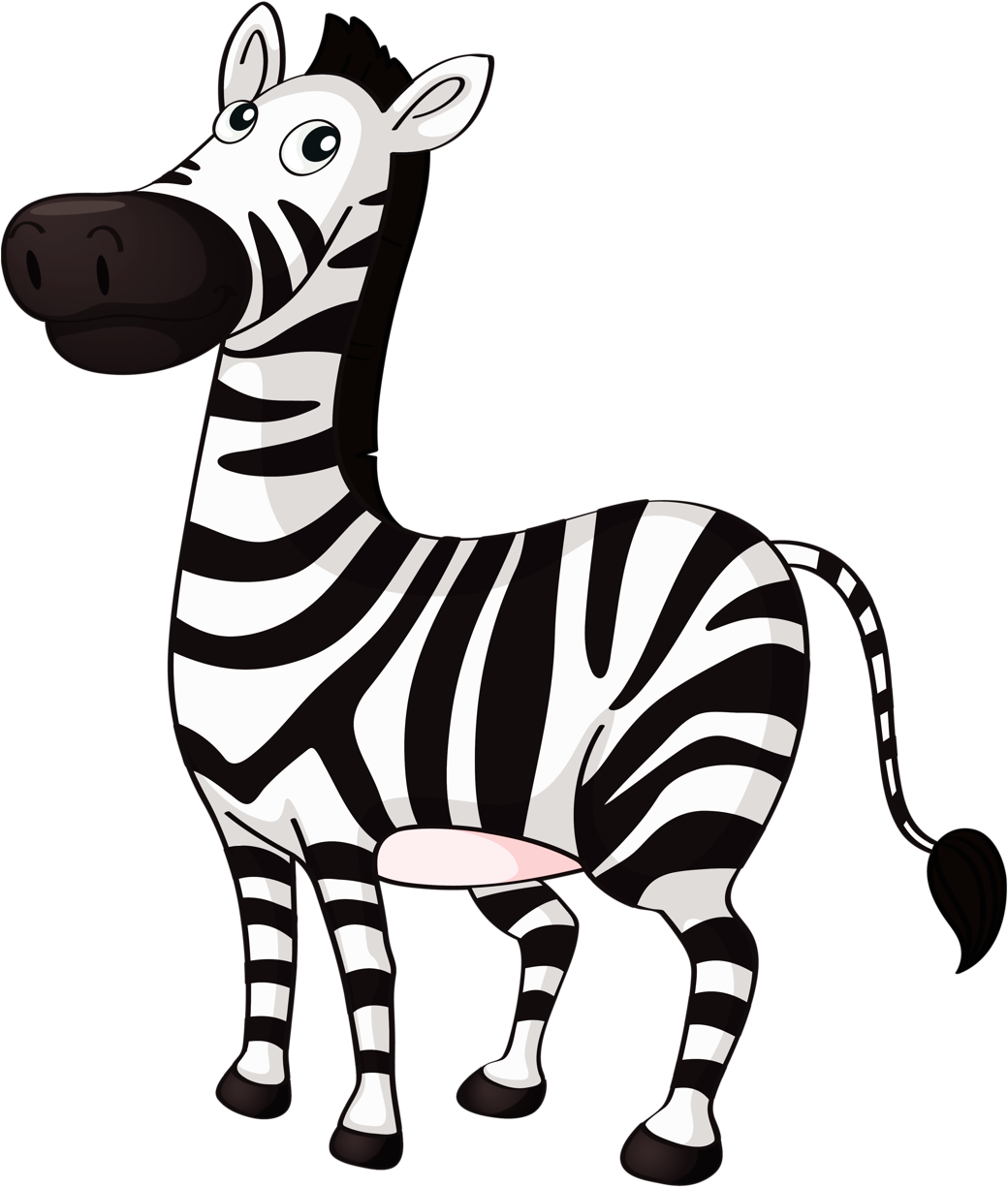 Detail Cute Zebra Clipart Black And White Nomer 8