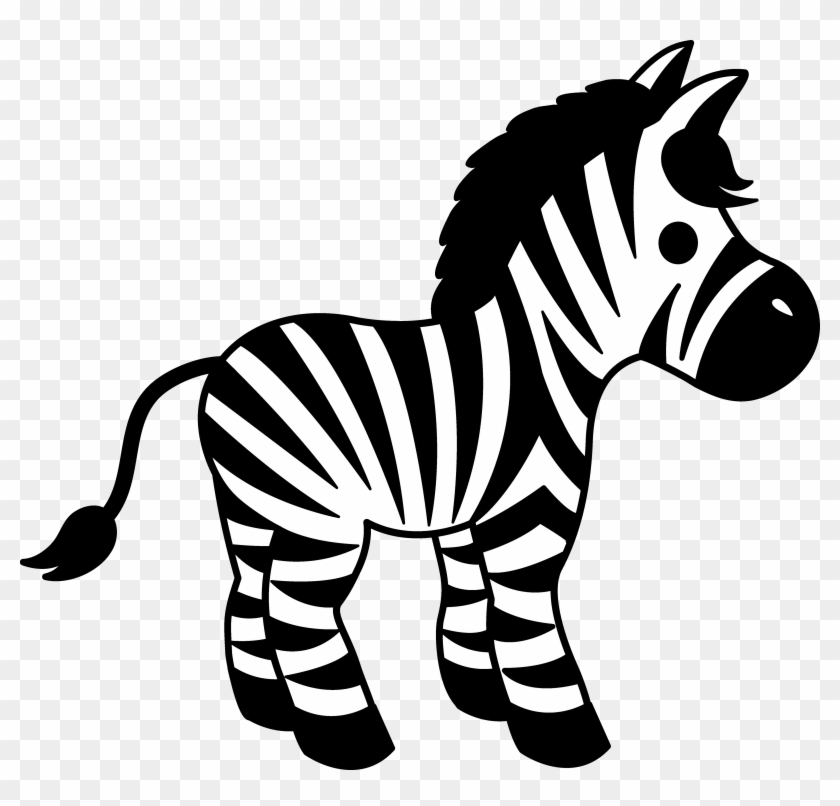 Detail Cute Zebra Clipart Black And White Nomer 12