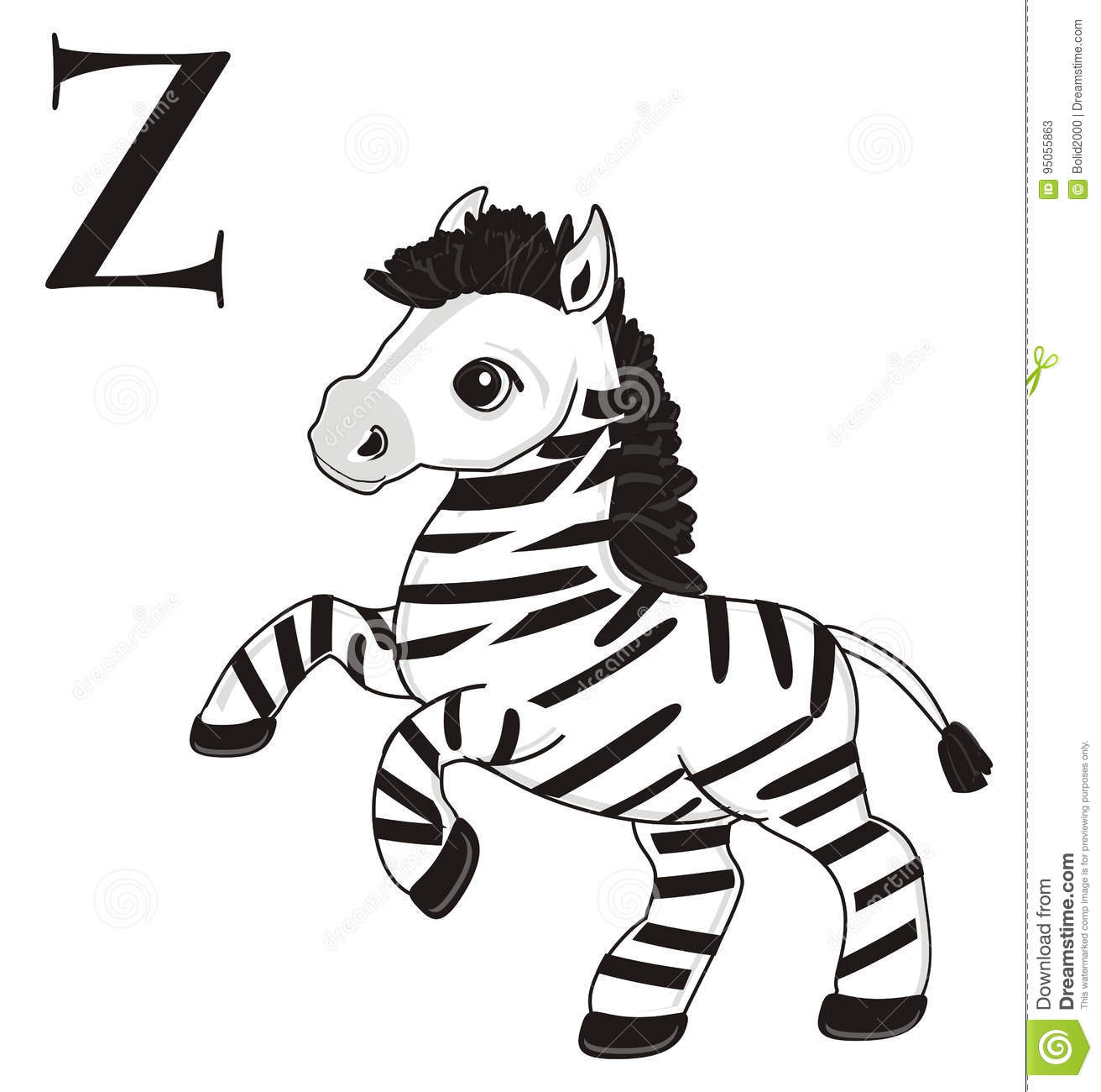 Detail Cute Zebra Clipart Black And White Nomer 17