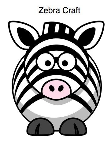 Detail Cute Zebra Clipart Black And White Nomer 19