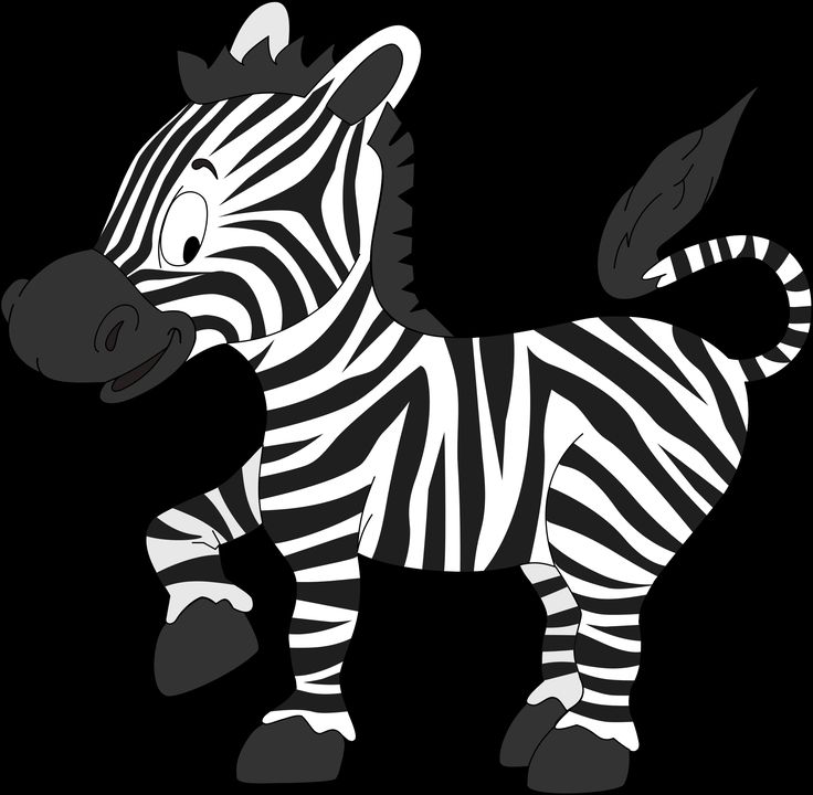 Detail Cute Zebra Clipart Black And White Nomer 31