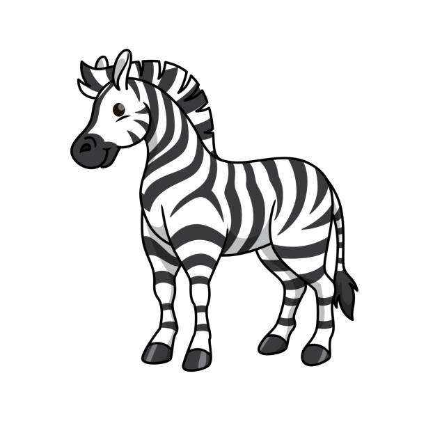 Detail Cute Zebra Clipart Black And White Nomer 4