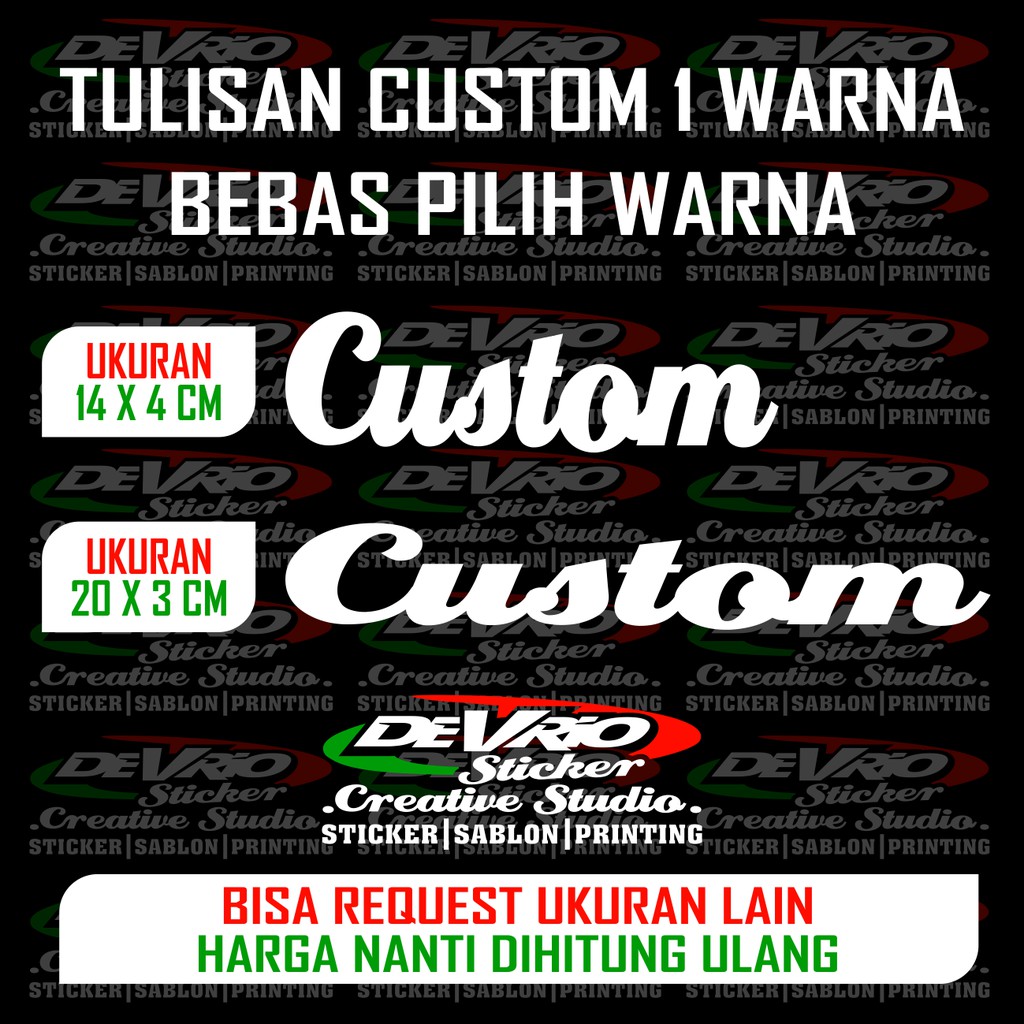 Cutting Stiker Tulisan - KibrisPDR