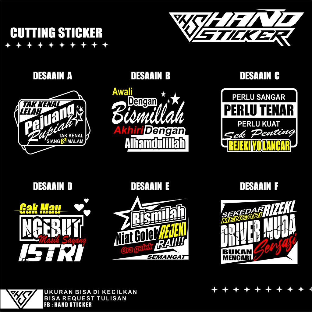 Detail Cutting Stiker Tulisan Nomer 16