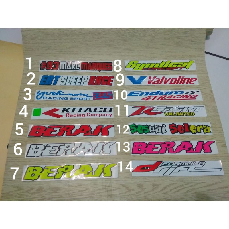 Detail Cutting Stiker Tulisan Nomer 3