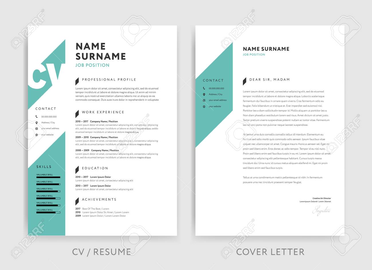 Detail Cv Background Template Nomer 13