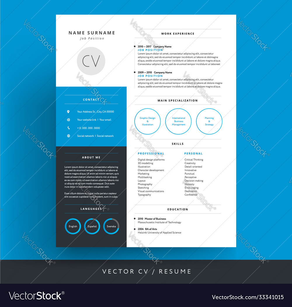 Detail Cv Background Template Nomer 16