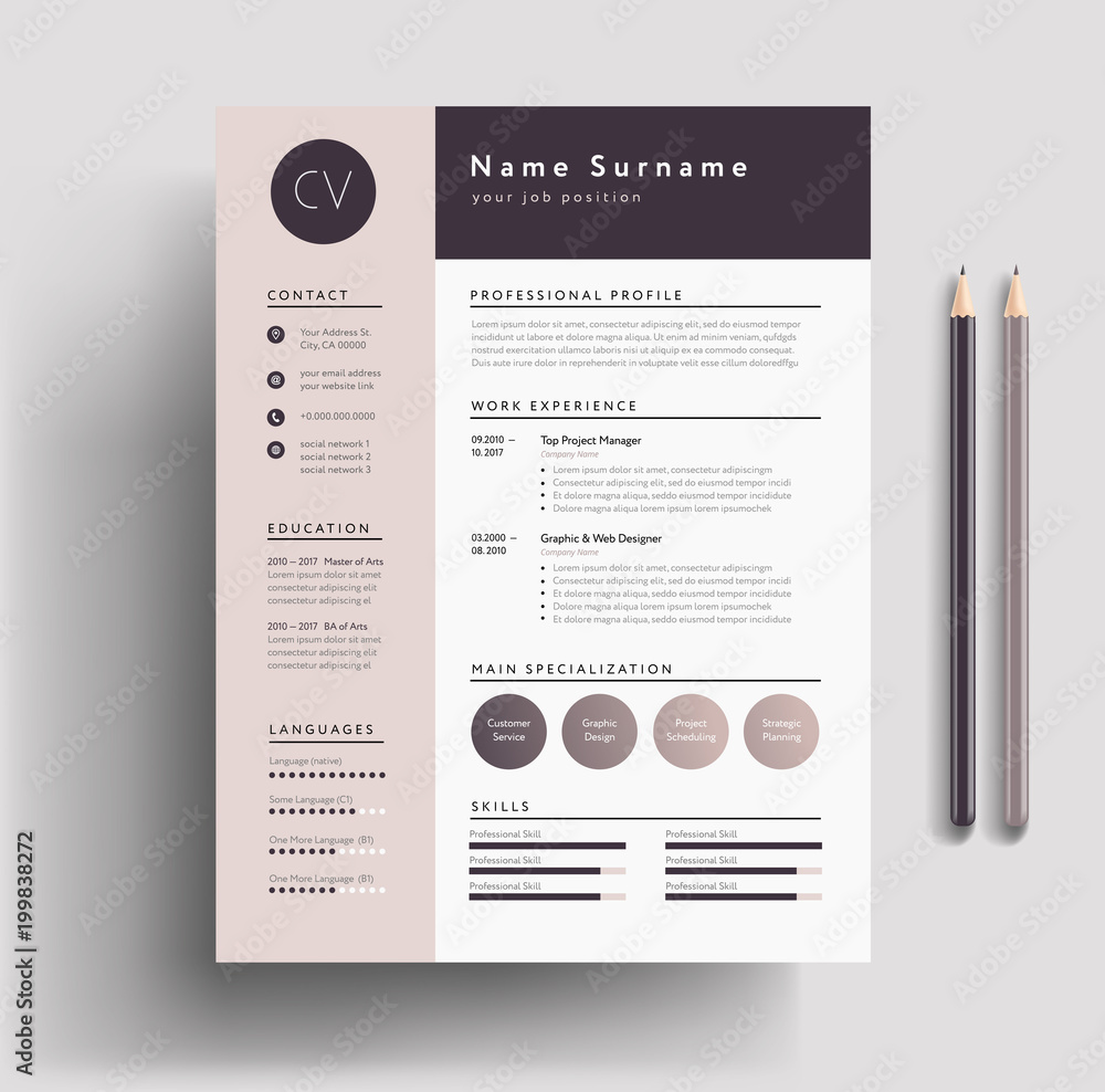 Detail Cv Background Template Nomer 18