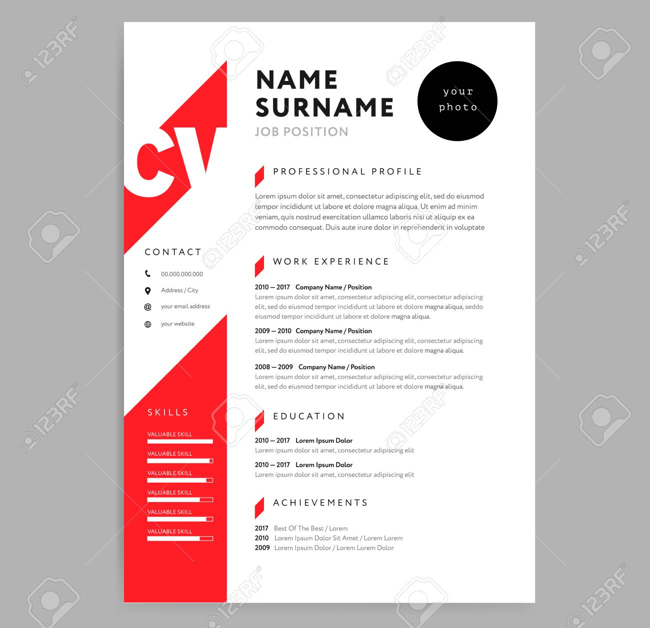 Detail Cv Background Template Nomer 22