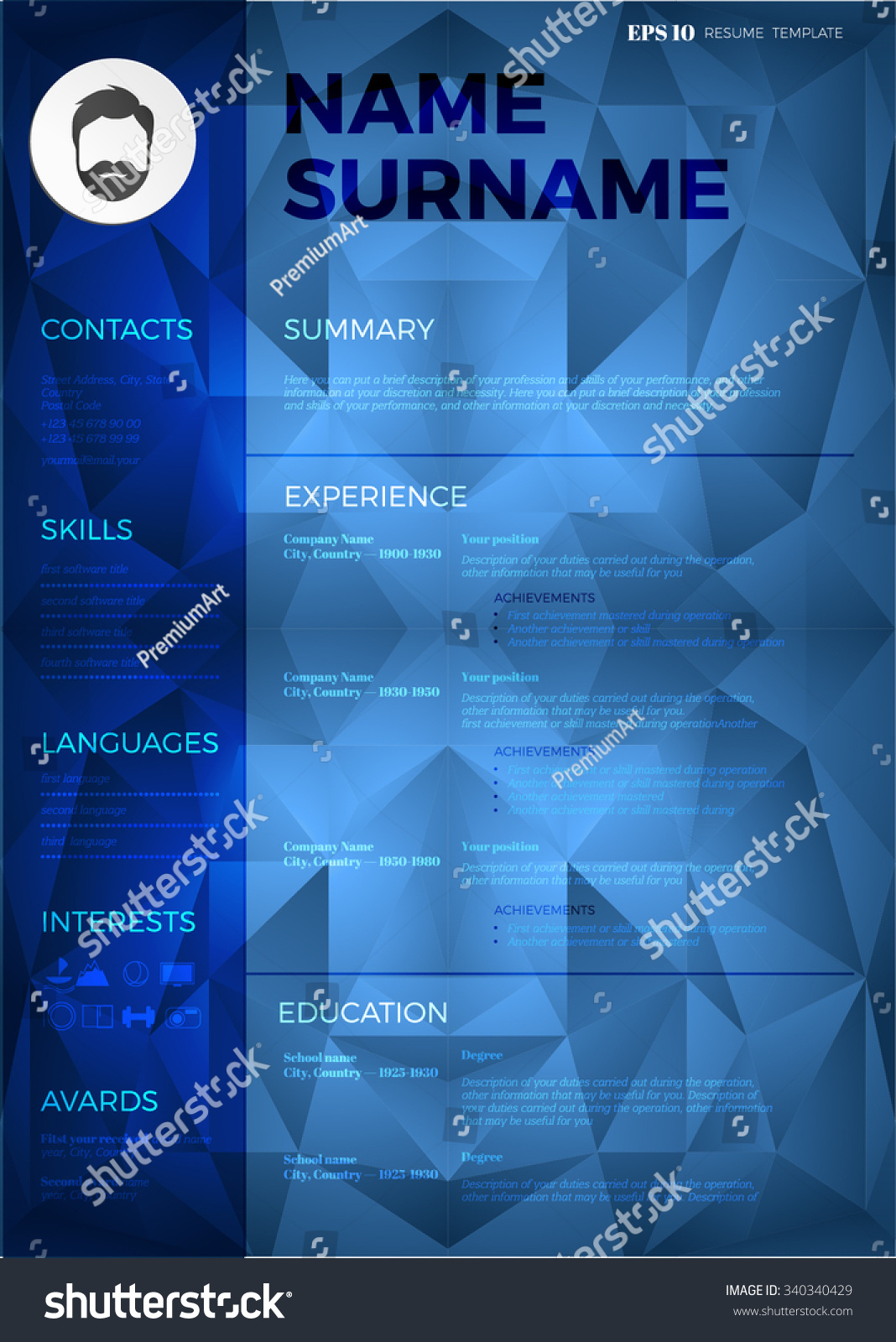 Detail Cv Background Template Nomer 45