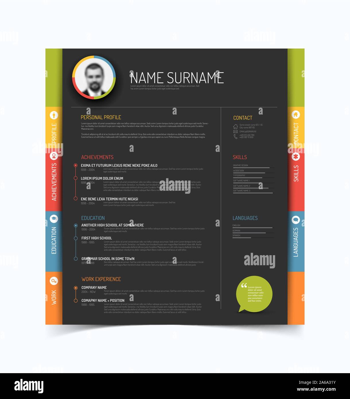 Detail Cv Background Template Nomer 53