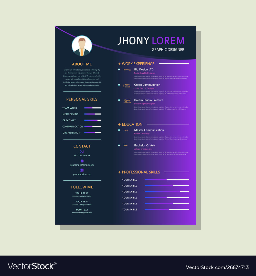 Detail Cv Background Template Nomer 9