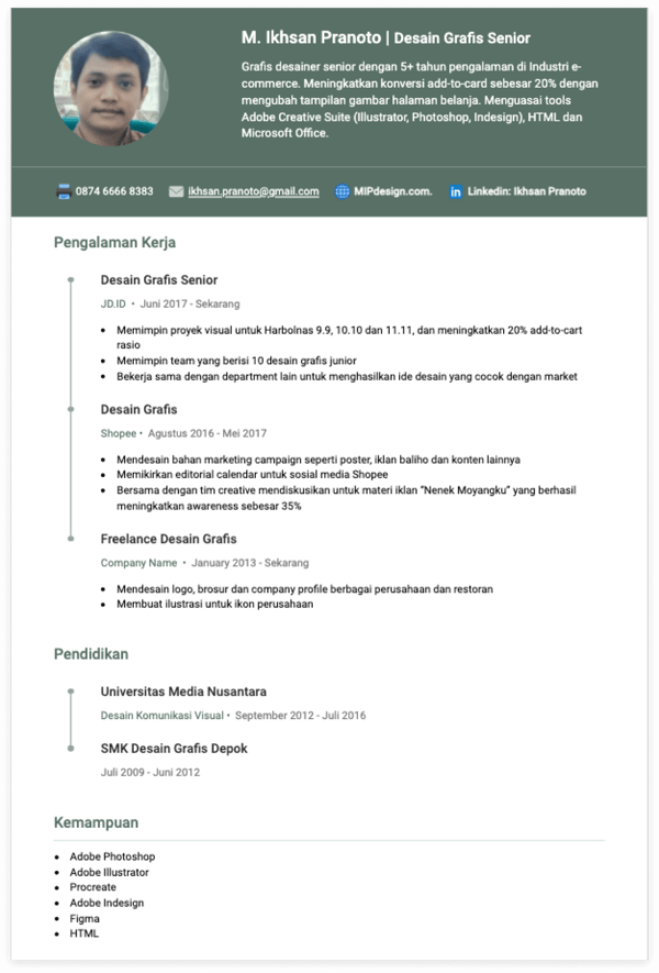 Detail Cv Desain Grafis Nomer 34