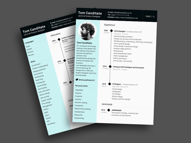 Detail Cv Design Png Nomer 17