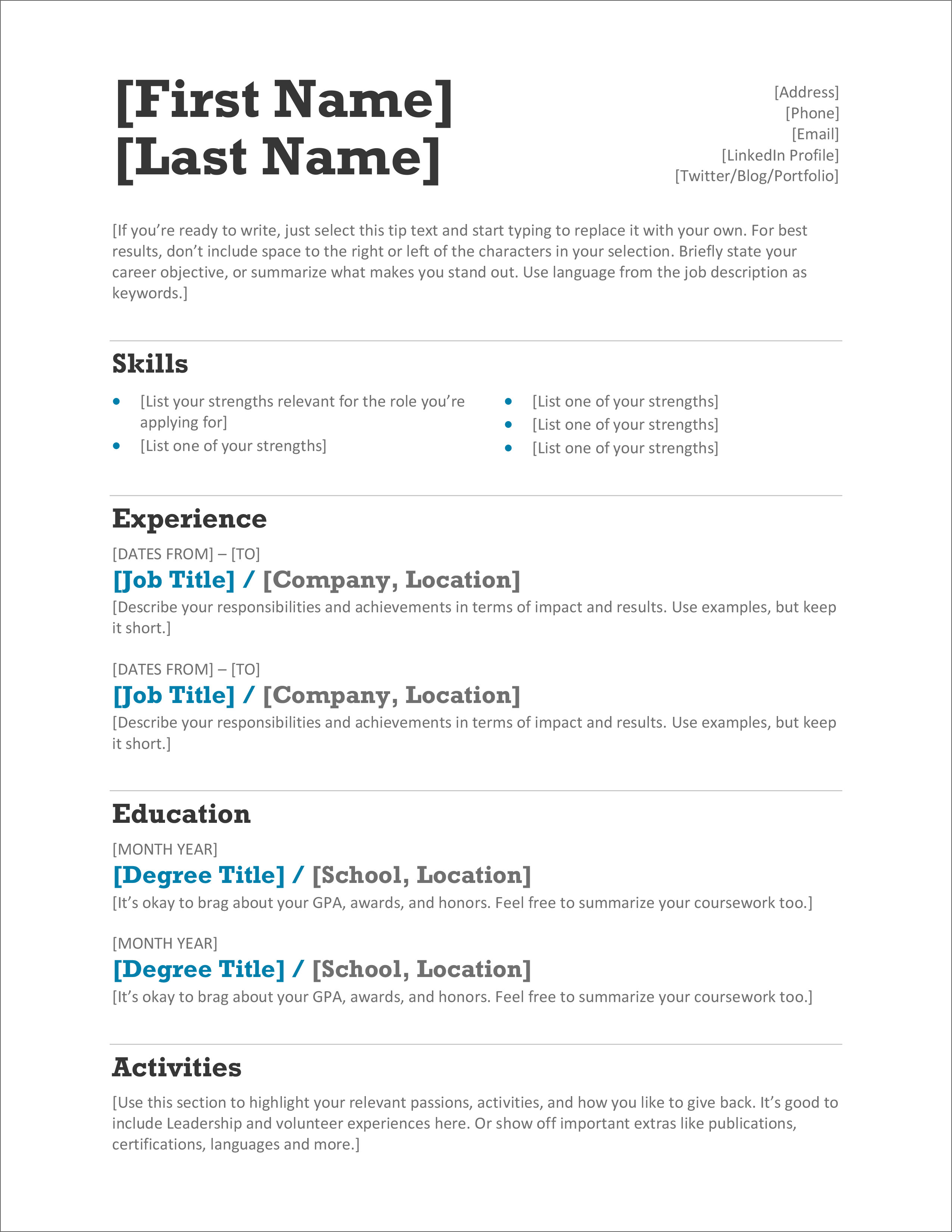 Detail Cv Format In Ms Word 2007 Free Download Nomer 18