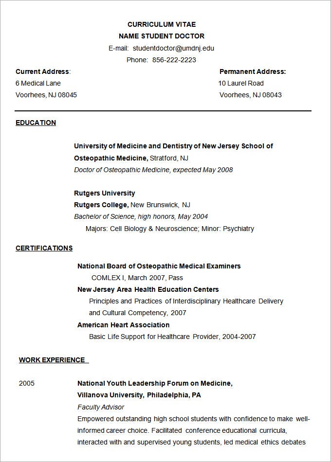Detail Cv Format In Ms Word 2007 Free Download Nomer 20