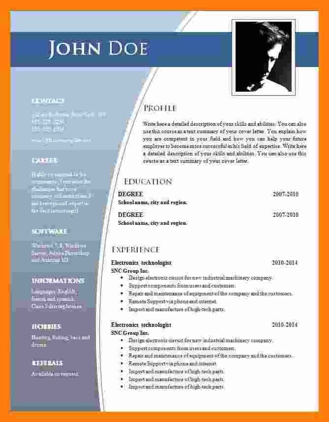 Detail Cv Format In Ms Word 2007 Free Download Nomer 3