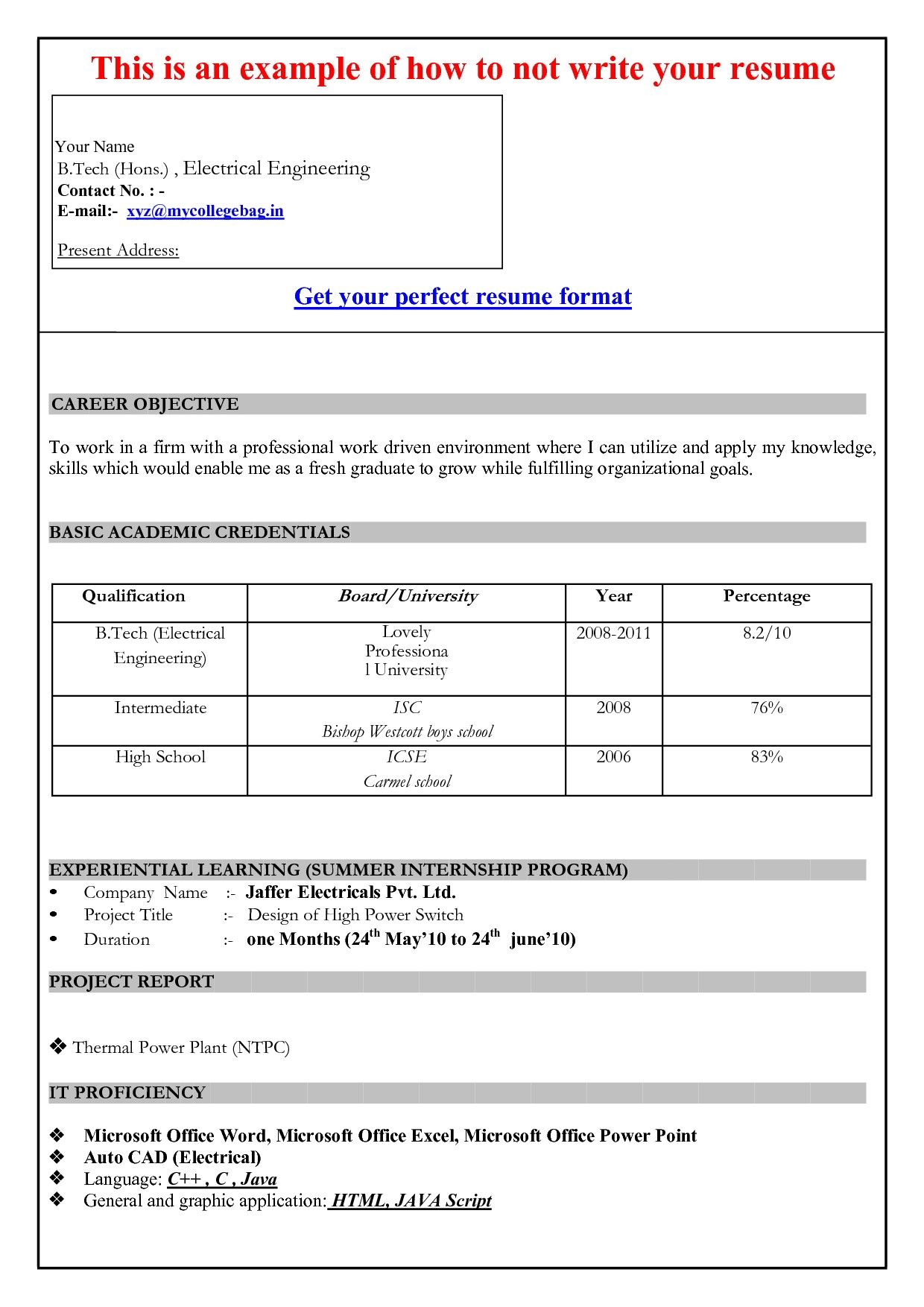 Detail Cv Format In Ms Word 2007 Free Download Nomer 5