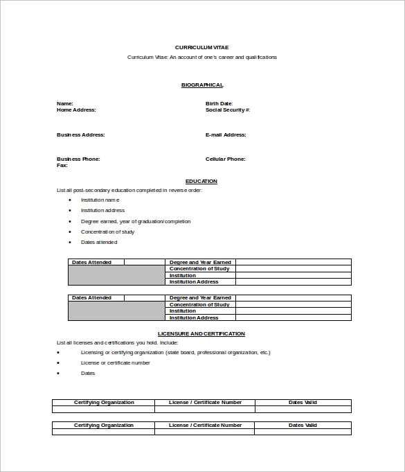 Detail Cv Format In Ms Word 2007 Free Download Nomer 39