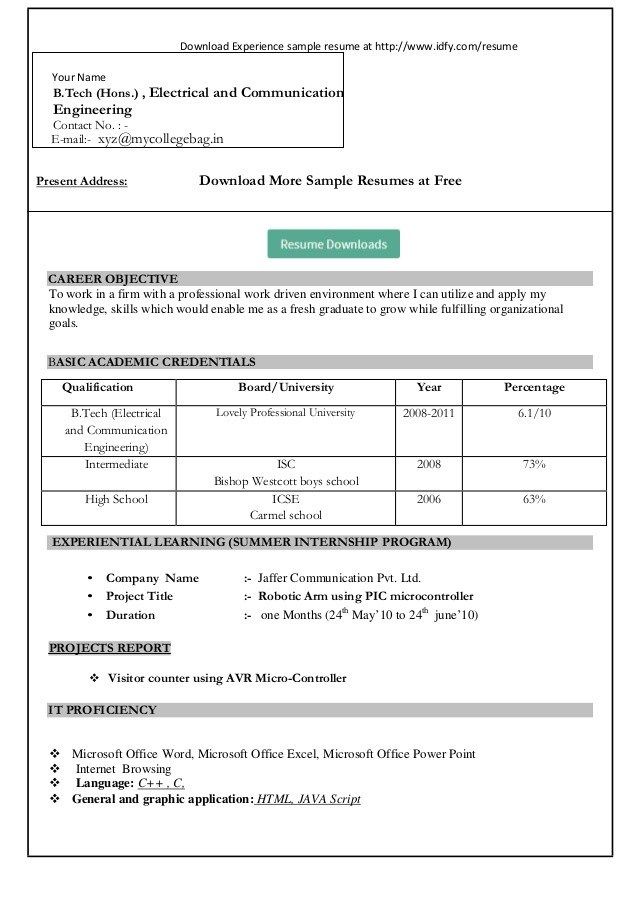 Detail Cv Format In Ms Word 2007 Free Download Nomer 6