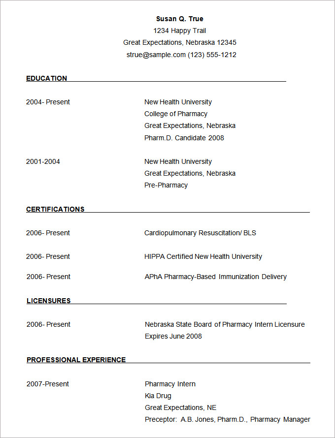 Detail Cv Format In Ms Word 2007 Free Download Nomer 10