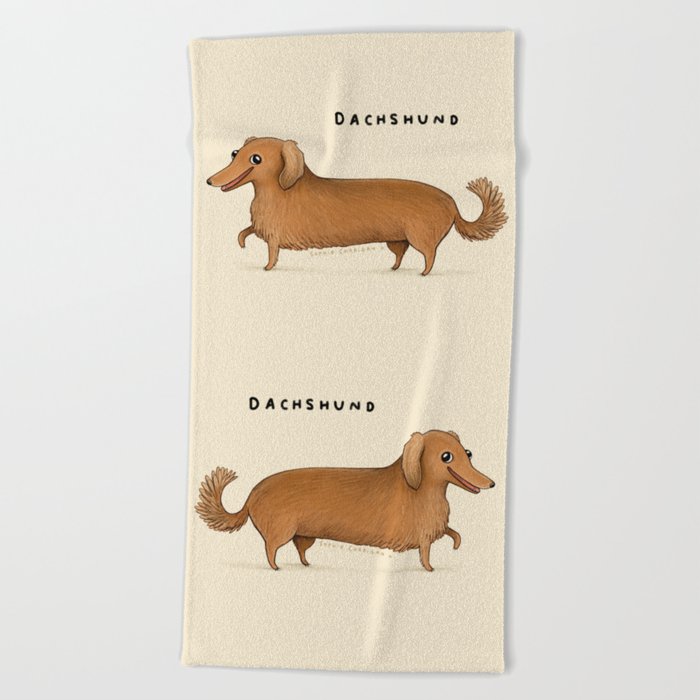 Detail Dachshund Beach Towel Nomer 26