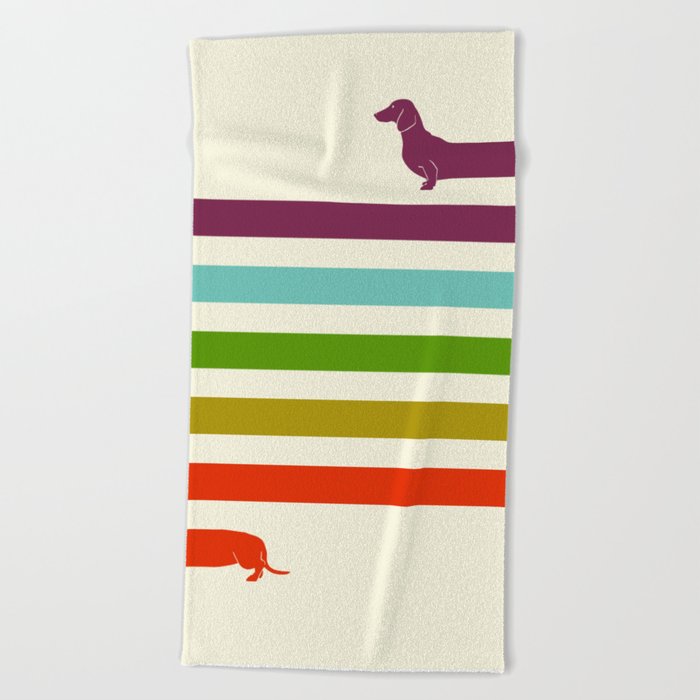 Detail Dachshund Beach Towel Nomer 4