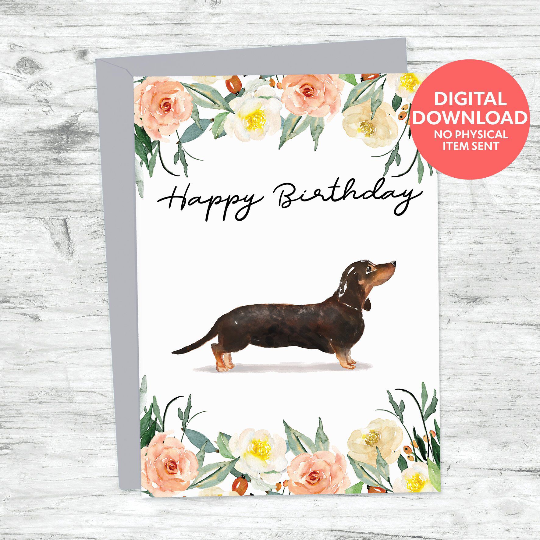 Detail Dachshund Birthday Cards Free Nomer 19