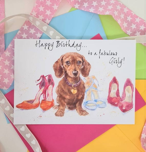 Detail Dachshund Birthday Cards Free Nomer 22