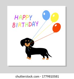 Detail Dachshund Birthday Cards Free Nomer 34