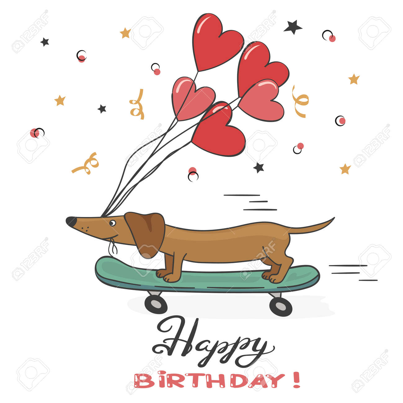 Detail Dachshund Birthday Cards Free Nomer 42